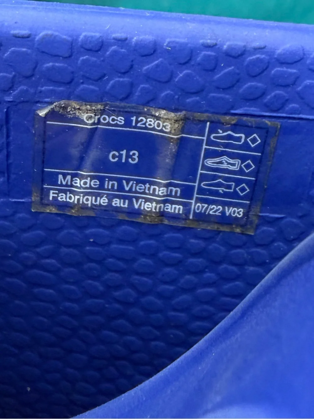 Crocs Kids' Blue Waterproof Rain Boots Sz. 13y